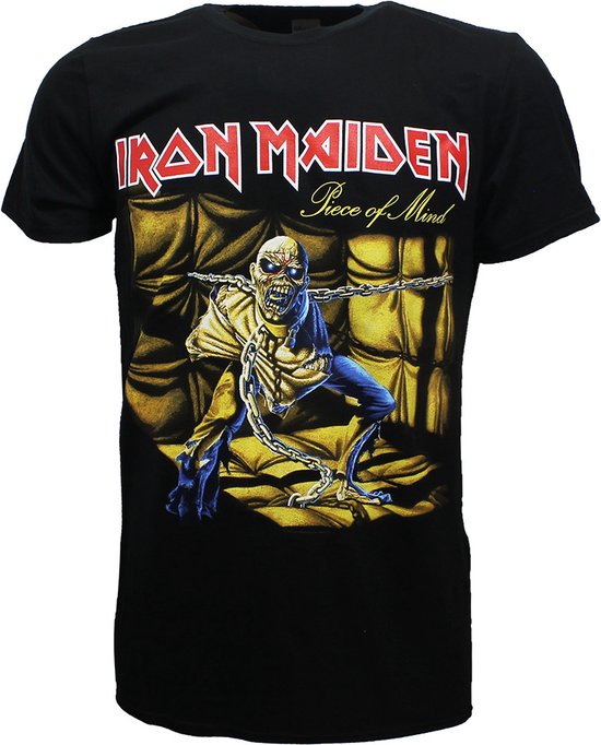 Iron Maiden Piece Of Mind Band T-Shirt Zwart- Officiële Merchandise