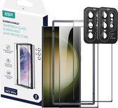 ESR Shield Samsung S23 Ultra Screen Protector Tempered Glass + Cameraprotector -2-Pack - 2 Screen Protectors + 2 Camera Protectors - Installatie Tray