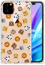 Doorzichtige Silicone Hoesje Geschikt voor iPhone 11 Pro Max Dieren Emojis