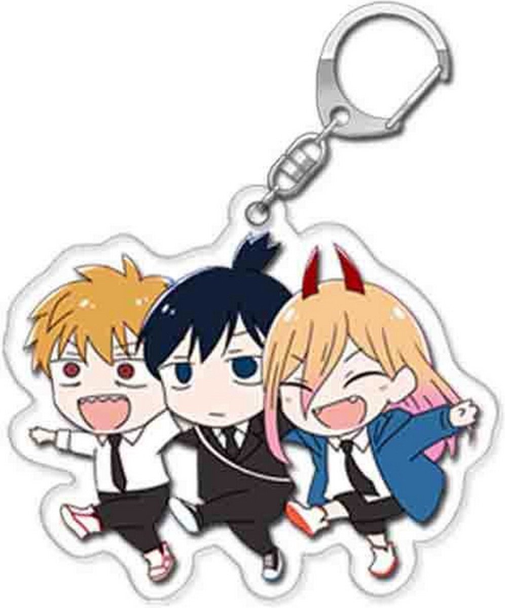 Chainsaw Man - Power - Blood Devil - Aki Hayakawa - Denji - Happy - Sleutelhanger/Keychain - Anime Merchandise - Figure - Manga
