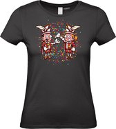 T-shirt Femme Carnaval Couple | Carnaval | Déguisements Femme Homme | Noir | taille XS