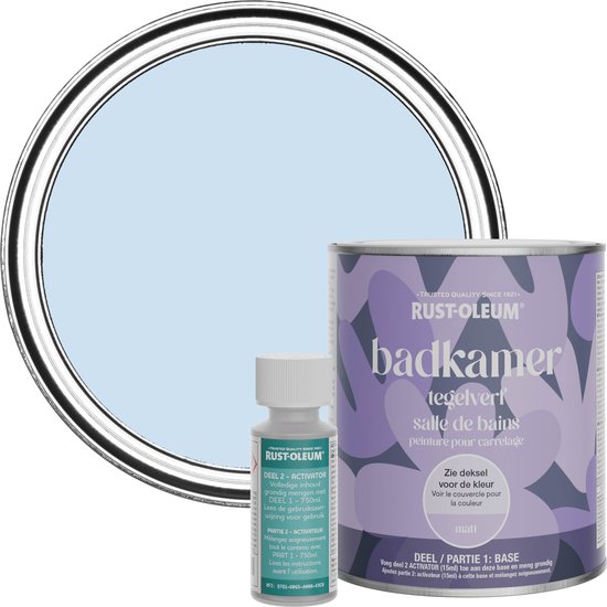 Rust-Oleum Light Blue Salle De Bains Carrelage Peinture Mat - Poudre Bleu 750ml
