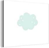 Décoration murale Métal - Peinture Aluminium Industrielle - Nuage - Étoiles - Pastel - Enfants - Bébé - 120x90 cm - Dibond - Photo sur aluminium - Décoration murale industrielle - Pour le salon / chambre