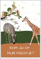 Uitnodiging kinderfeestje - 10 stuks - uitnodiging feest - uitnodiging - jungle uitnodiging kaarten - jungle - uitnodiging jongen - twistgeschenken