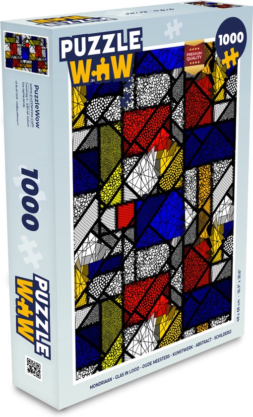 Puzzel Mondriaan - Glas in lood - Oude Meesters - Kunstwerk - Abstract -  Schilderij -... | bol.com