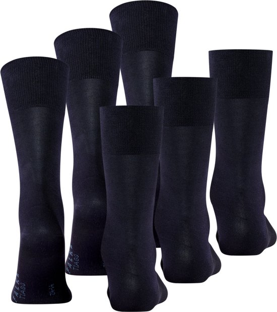 FALKE Tiago Lot de 3 paires de chaussettes Business & Casual en Katoen biologique pour homme Bleu - Chaussettes 44