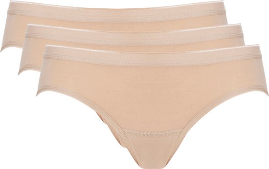 Ten Cate  Basic women bikini slips (3-pack) - dames slips lage taille - huidskleur -  Maat: