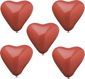 30x stuks Rode hartjes ballonnen 26 cm - valentijn versiering / decoratie