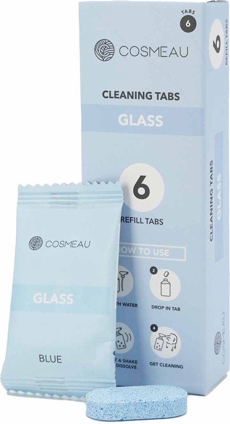 Cosmeau Glasreiniger 6 Stuks Tabletten Cleaning Tabs Schoonmaak Tabs -  Glass -... | bol.com