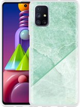 Hoesje Geschikt voor Samsung Galaxy M51 Green Marble