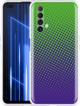 Realme X50 Hoesje lime paarse cirkels - Designed by Cazy