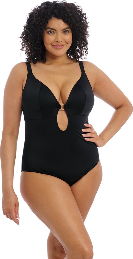Elomi Plain Sailing Non Wired Plunge Swimsuit Dames Badpak - Maat 85K (EU)