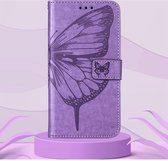 Mobigear Telefoonhoesje geschikt voor Xiaomi Redmi Note 11S 4G Hoesje | Mobigear Butterfly Bookcase Portemonnee | Pasjeshouder voor 3 Pasjes | Telefoonhoesje voor Pinpas / OV Kaart / Rijbewijs - Paars