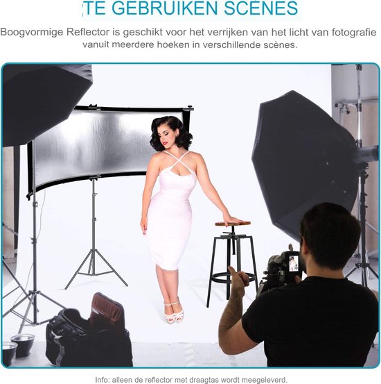 Neewer® Clamshell Light Reflector Diffuser met 2M Light Stand en