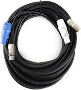 MUSIC STORE Light Patch Hybrid-Cable [DMX/PowerCON] 10m (Black) - DMX-kabel