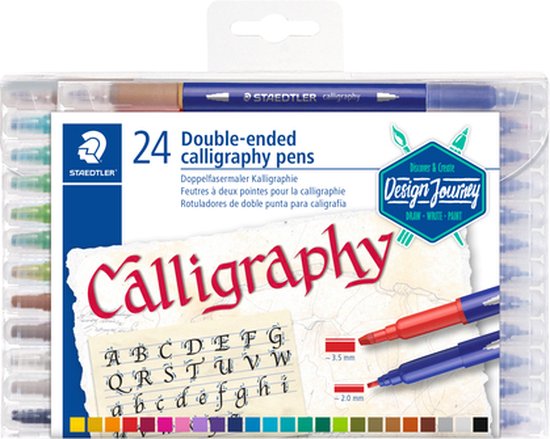 STAEDTLER Desin Journey - Calligraphy pen duo punt - set 24 st