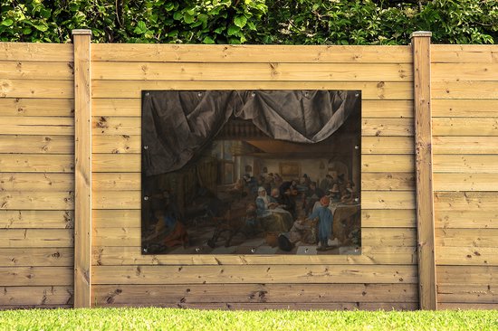 The life of man - Peinture de Jan Steen Garden poster 160x120 cm - Toile de jardin / Toile d'extérieur / Peintures d'extérieur (décoration de jardin) XXL / Groot format!