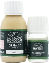 Rubio Monocoat Oil Plus 2C - Ecologische Houtolie in 1 Laag voor Binnenshuis - Mist, 130 ml