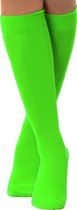 Partychimp Chaussettes hautes Femme Carnaval Déguisements Femme Accessoires de vêtements pour bébé de Carnaval Habillage Adultes - Vert Fluo - Katoen/ Polyamide / Elasthanne - Taille Unique