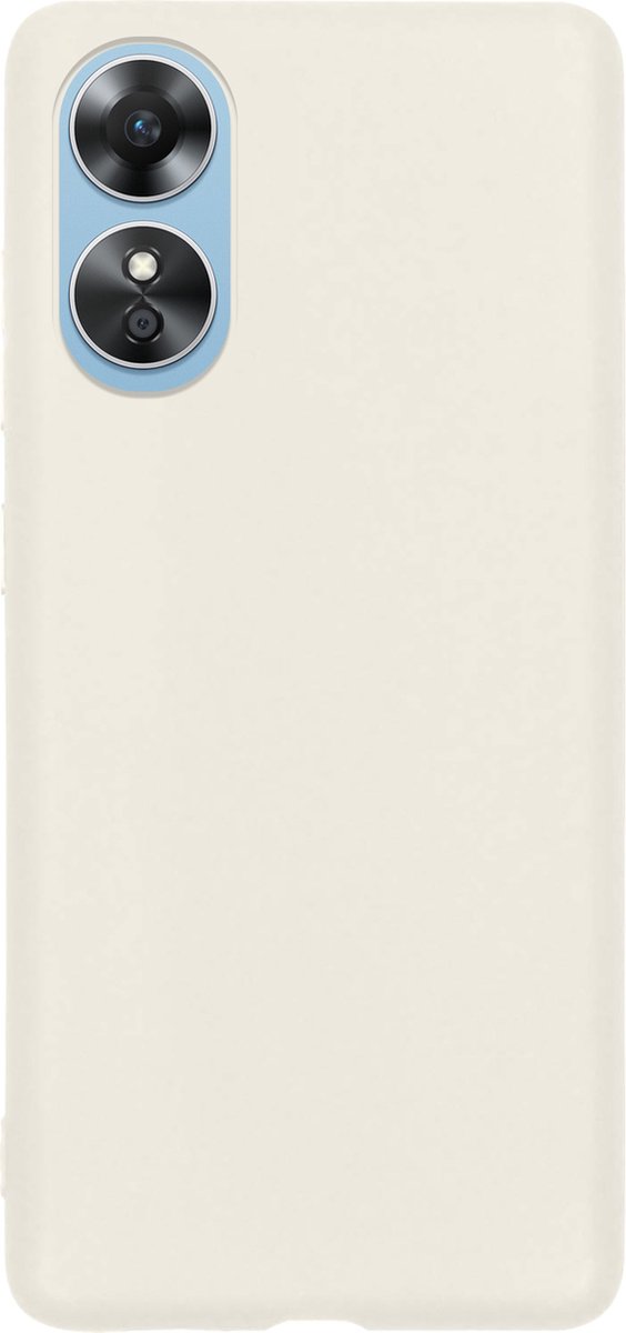 Hoes - Geschikt voor OPPO A17 - Sterk & Shockproof - Hoesje Cover - Siliconen Case - Wit