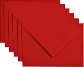 Papicolor Envelop C6 rood 105gr-CV 6 stuks 302918 - 114x162 mm
