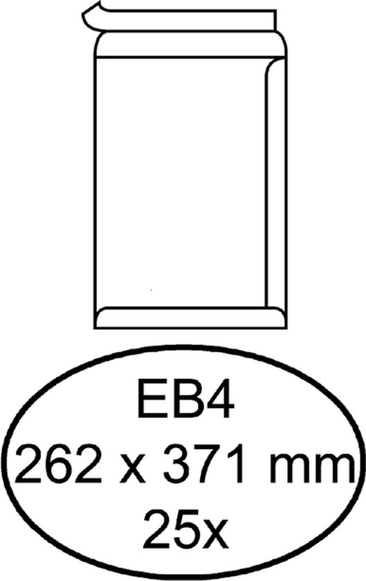 Kartonnen Envelop 235 x 340 x -35 mm, per stuk - BV Kartonnen Envelop 235 x 340 x -35 mm, per stuk - BV