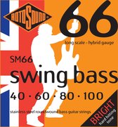 Rotosound bas snaren SM66 4er 40-100 Swing bas 66, Stainless Steel - Snarenset voor 4-string basgitaar