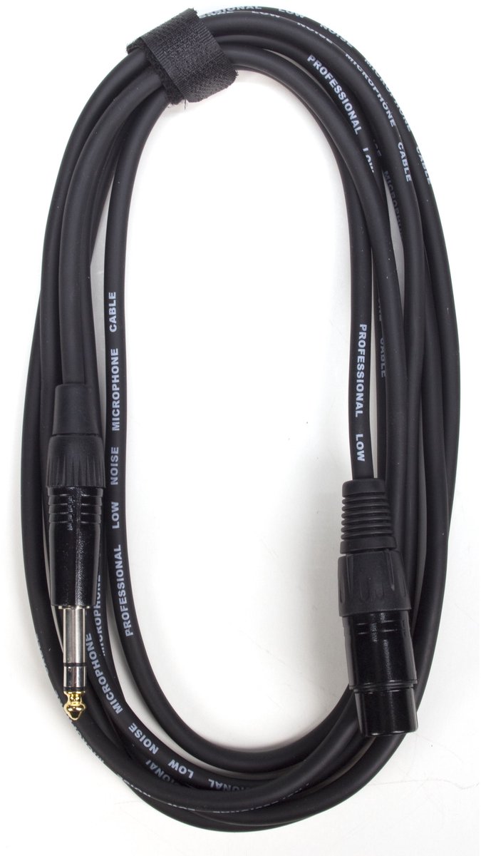 DAP Audio Microfoon Kabel - Female XLR naar Jack Stereo - 3m (Zwart)