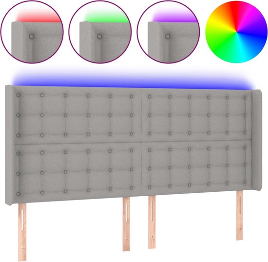DHOME Hoofdbord van kunstleer of gladde Aqualine-stof met poten, luxe