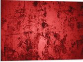 Dibond - Rode Muur met Textuur - 80x60 cm Foto op Aluminium (Wanddecoratie van metaal)
