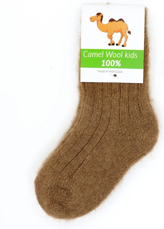 Kindersokken van pure kamelenharen - Bruin, 20-21 cm (7-8 jaar)