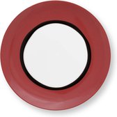 VT Habitat Circles Earth Red - assiette petit four - ⌀ 12cm - porcelaine - petite assiette à gâteau - rouge - vaisselle