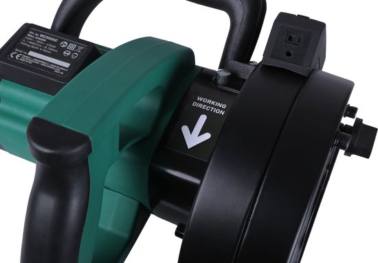 VONROC Muurfrees | Sleuvenfrees met laser – 1700W – 150mm – Incl. 6 diamantschijven, stofzuig adapter en opbergtas