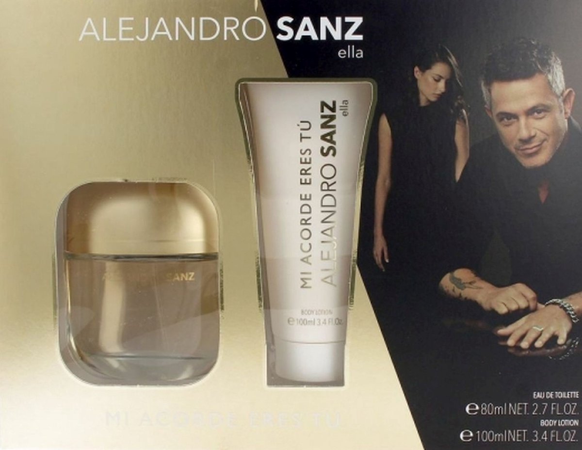 Alejandro Sanz Mi Acorde Eres Tú Woman Eau De Toilette Plus Body Lotion Set 2 Stuks