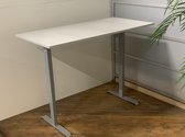 FB01 - bureau assis-debout électrique à memory - blanc - piètement gris - 140 x 80 - NEUF