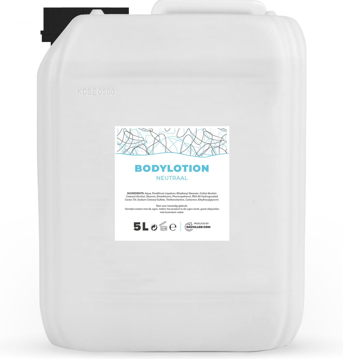 Bodylotion - Neutraal - 5 Liter - Jerrycan - Navulling - Navullen