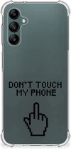 Coque Smartphone Samsung Galaxy A14 5G Phone Case avec bord transparent Finger Don't Touch My Phone