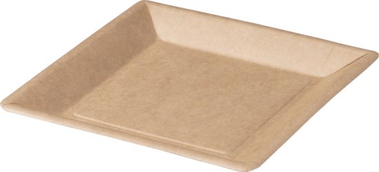 Biodore Bord - vierkant - karton - 18x18cm - naturel ...