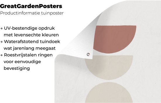 Décoration de jardin Minimalisme - Pastel - Design - 40x60 cm - Affiche de jardin