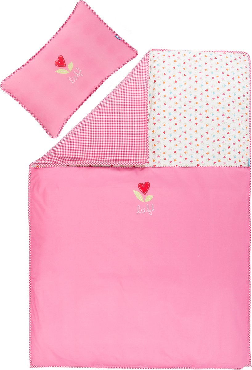 Lief! Girl - Dekbedovertrek - 100x135 cm + 1 kussensloop 40x60 cm - Roze