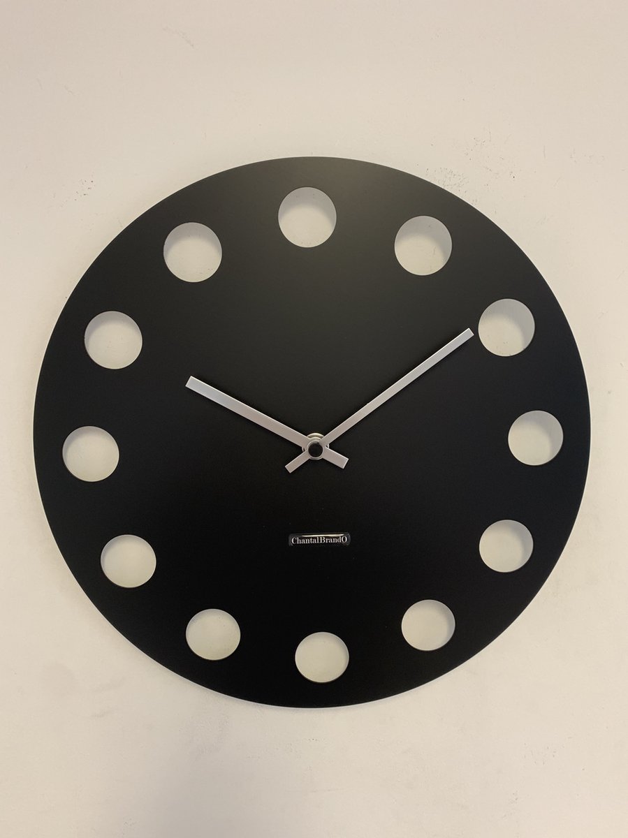 Wandklok ChantalBrandO CETARA BLACK -- MODERN DESIGN --