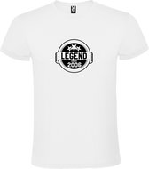 Wit T-Shirt met “Legend sinds 2006 “ Afbeelding Zwart Size XXXL