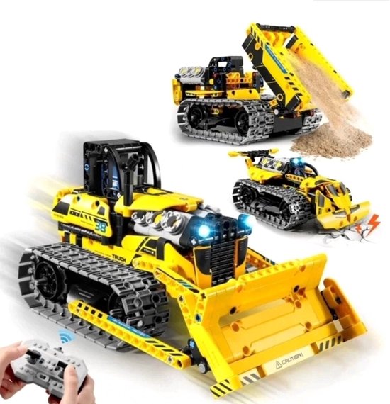 Gabrys® Bestuurbare Robot - 542 stuks - Techniek op afstand bestuurde robot voor kinderen, 3-in-1 RC bouwspeelgoed met app en afstandsbediening - speelgoed - dinosaurus - cadeaus voor jongens en meisjes - robot - spel - kinderen