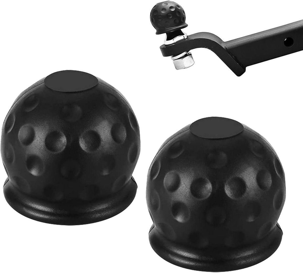 2pcs Tow Bar Cover - Ball Head Tow Bar - Rubber Protective Cover - Hood Tow Bar for Trailers - Durable Tow Bar Cover