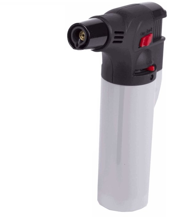 Benson Aansteker - Stormaansteker - Crème Brûlée Brander - Zwart, Wit en Grijs - 1 stuk