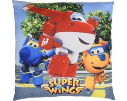 Super Wings 3 hero's - Sierkussen - 40 x 40 cm - Multi