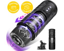 Sensa Automatische Masturbator voor Mannen - Sex Toy Elektrisch - Handsfree Pocket Pussy - 7 Stuwende & Roterende standen - Inclusief verstelbare standaard - Met Visueel Venster