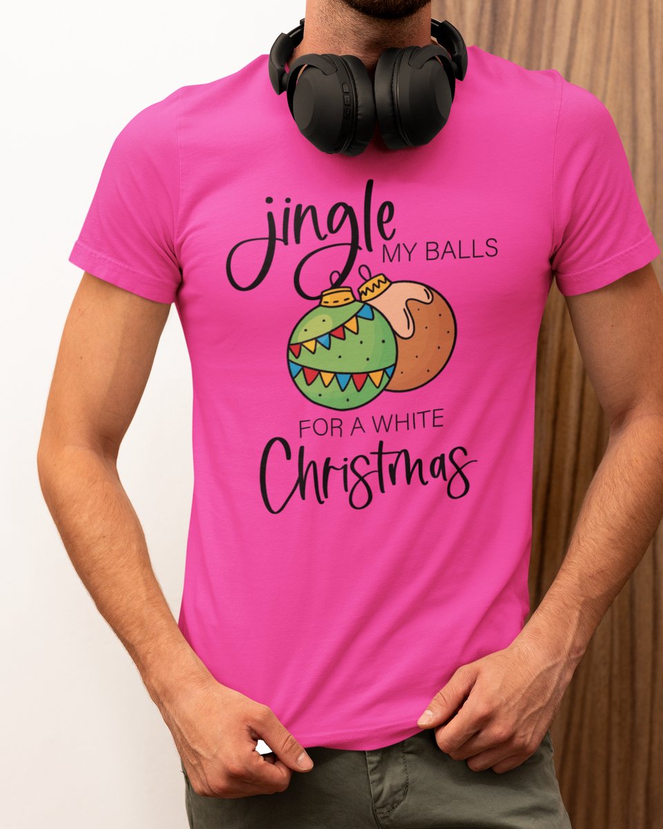 Jingle My Balls Kerst - Kerst T-shirt Roze - Grappig T-shirt - Maat S - Kerst Cadeau Mannen - Limited Edition