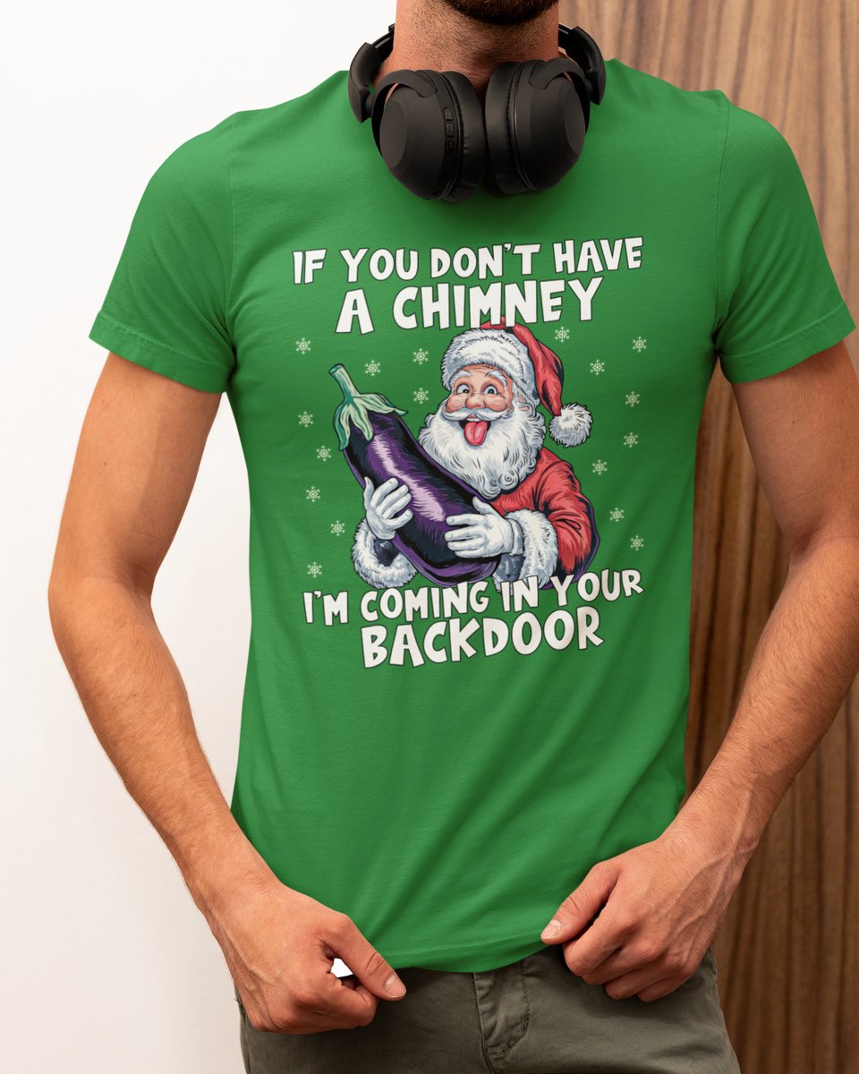 Coming in your Backdoor Kerst - Kerst T-shirt Groen - Grappig T-shirt - Maat S - Kerst Cadeau Mannen - Limited Edition