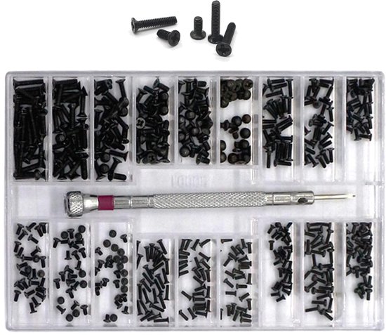 Mini Screw Set – 486 Pieces Tiny Micro Repair Screw Kit met Screwdriver ...